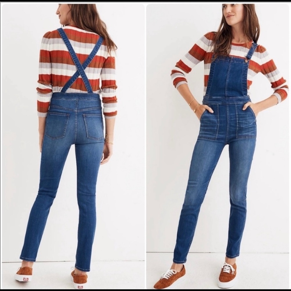 Madewell Skinny Overalls in Santiago Wash